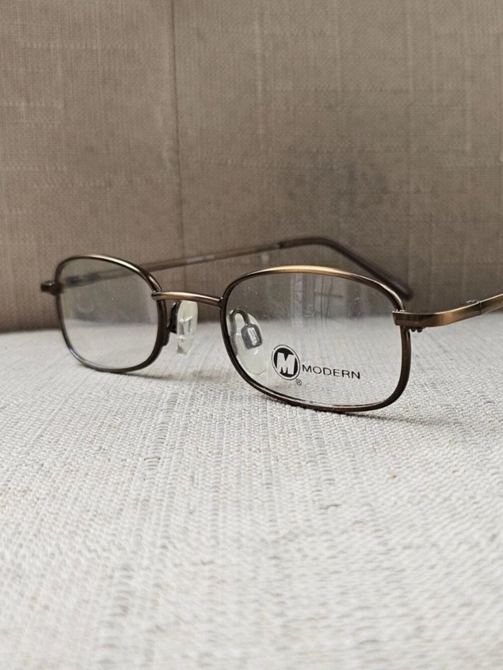Modern Eyeglasses Frame Brown Tone Metal Eyewear YONI Eyewear Glasses NWT